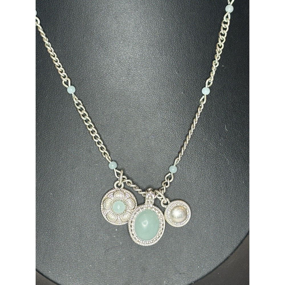 Nine West Vintage America Collection Silver Tone Charm Necklace 18"